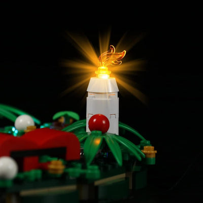 LocoLee Led Licht Set Kompatibel mit Lego Adventskranz, Led Beleuchtungs Set Compatible with Lego 40