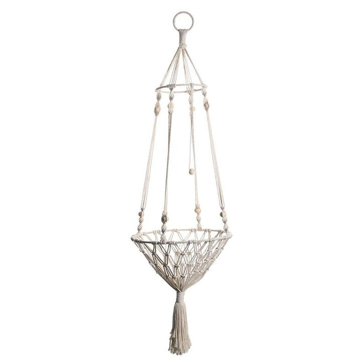 Makramee-Katzenhängematte - Boho Katzenschaukel Mit Natürlichem Baumwollseilmaterial - Handgewebtes
