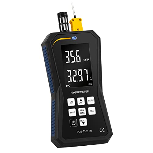 Hygrometer PCE-THD 50 mit Anschluss für Thermoelement Typ-K/Messbereich -20 ... 60 °C