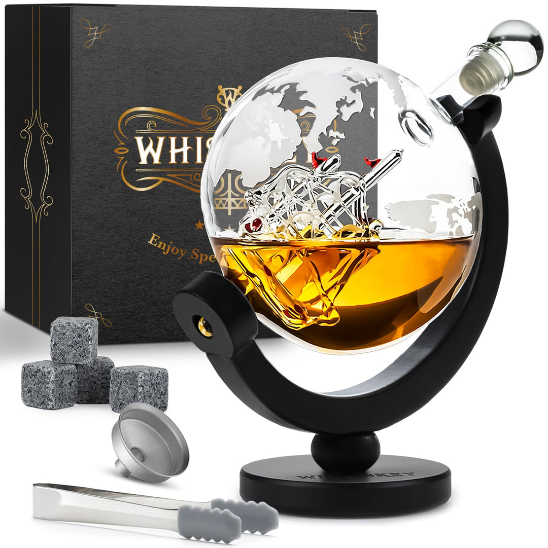 WHISISKEY Whisky Karaffe Set - Whiskey Geschenkset - Geschenke für Männer - Männergeschenke Geschenk
