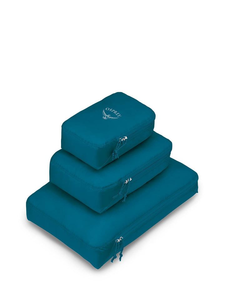 Osprey Ultralight Packing Cube Black Large Waterfront Blue Set Packing Cube Set, Waterfront Blue Set