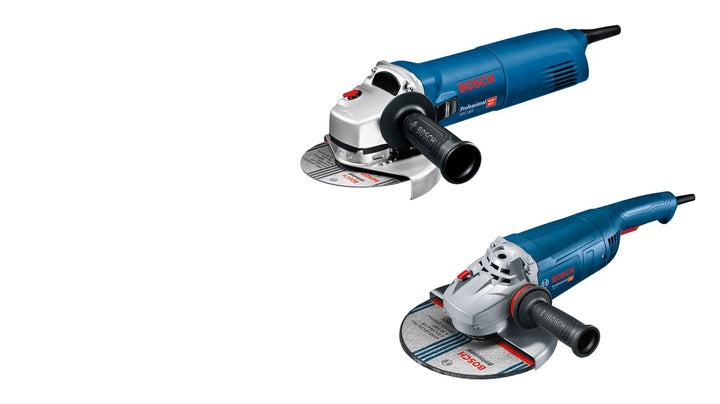 Bosch Professional Winkelschleifer-Set: GWS 22-230 P + GWS 1400 (inkl.Zusatzhandgriff, Aufnahmeflans