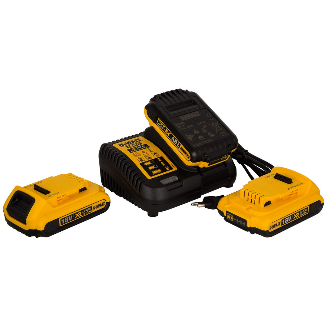 DeWalt Akku-Starter-Kit DCB115D3 (inkl. Schnellladegerät und 3 XR Li-Ion 18 Volt Akkus, kein Memory-