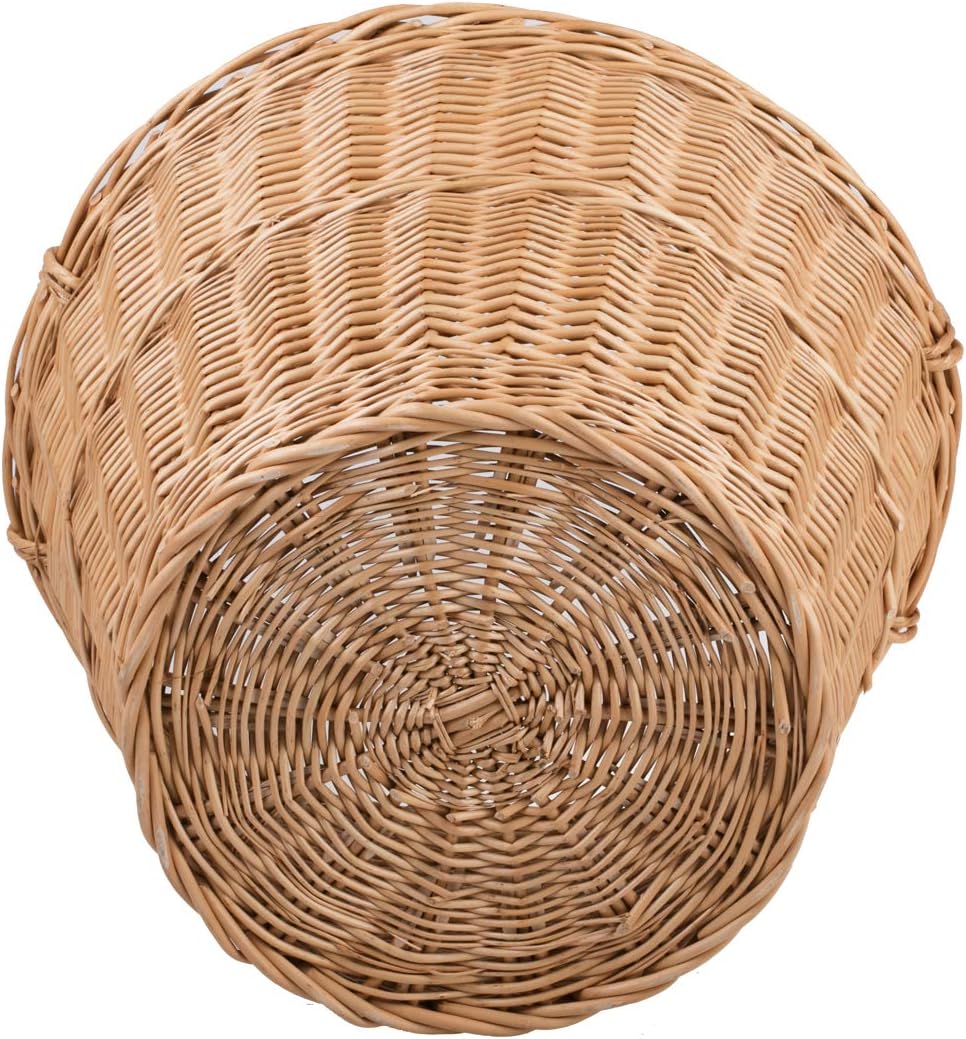 Baguettekorb mit Tragegriffen, Gartenkorb aus Weide, Vollweidener Gartenkorb, Kaminkorb aus Weide, n