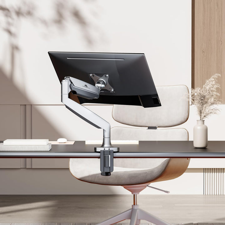 Maclean Doppelarm-Monitorhalterung mit Gasfeder für 17-45" Zoll Bildschirm bis zu 16kg | Tragarm, Ti