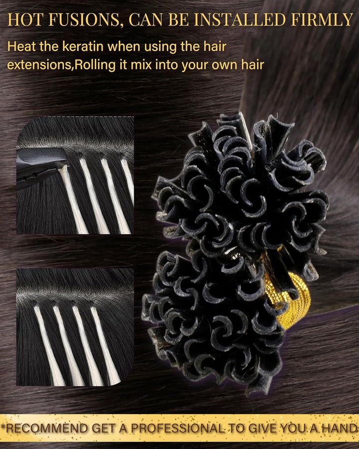 Hetto Echthaar Extensions Bondings Braun Keratin Extensions Bonding Echthaar Remy Bondings Echthaar