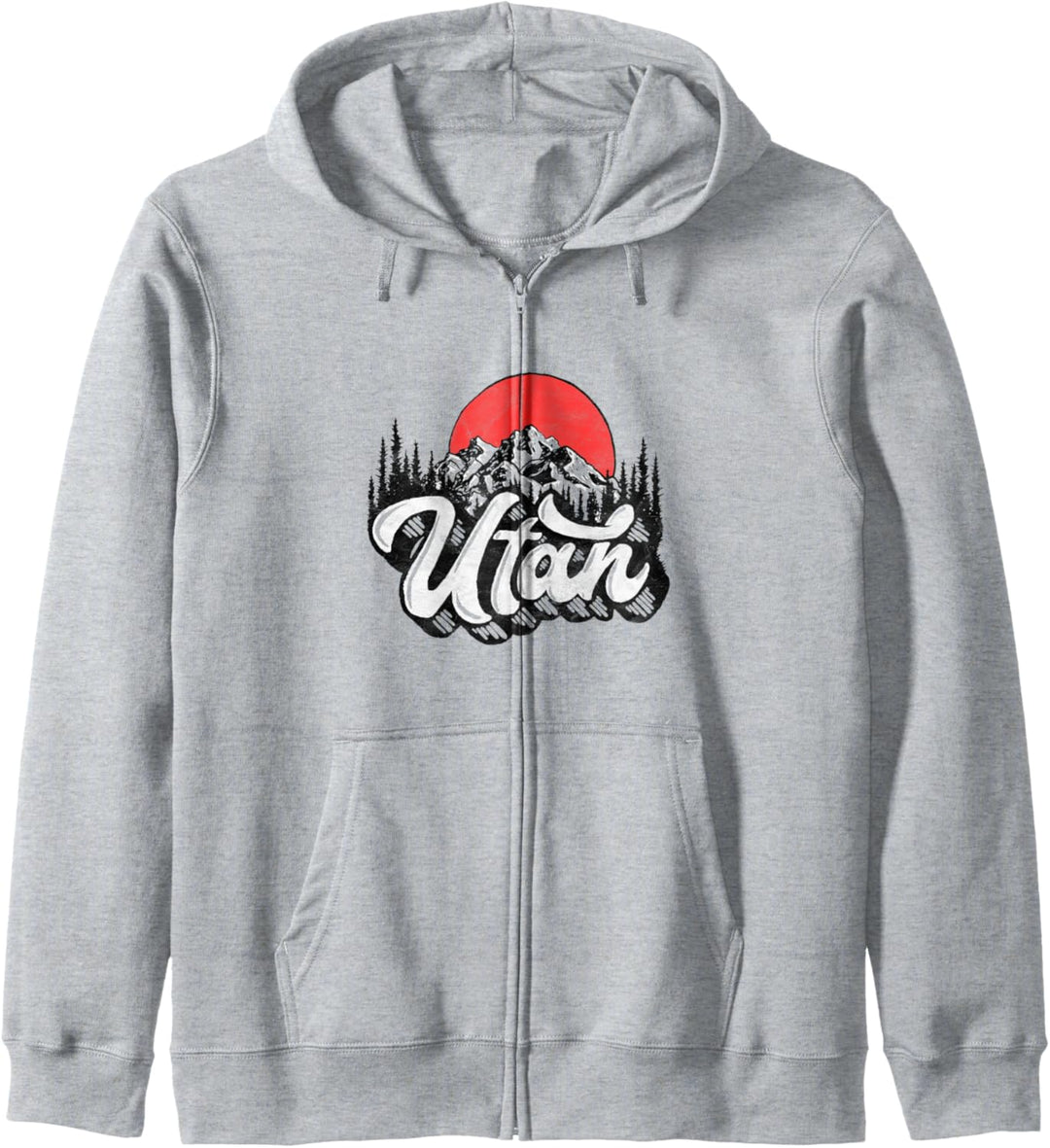 Vintage Utah Outdoor Illustration - Distressed Graphic Kapuzenjacke