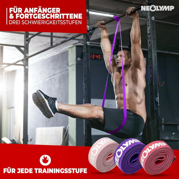NEOLYMP Premium Fitnessbänder aus Baumwolle – Nachhaltige, waschbare Resistance Bands mit über 100 T
