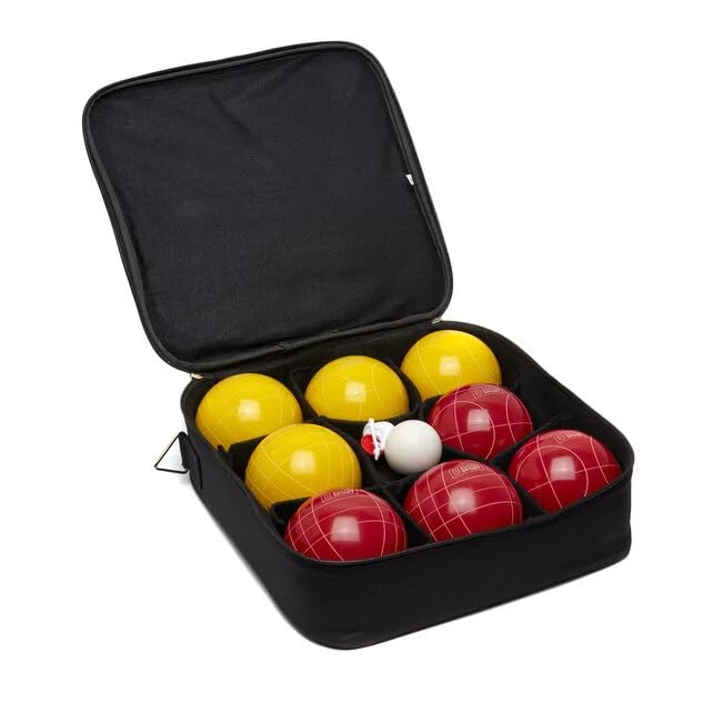 Bocce (Jeu de Boules) Pétanque - Profi 10 cm - 8 kg in ordentlicher Canvas Tasche - Premium Spiel -