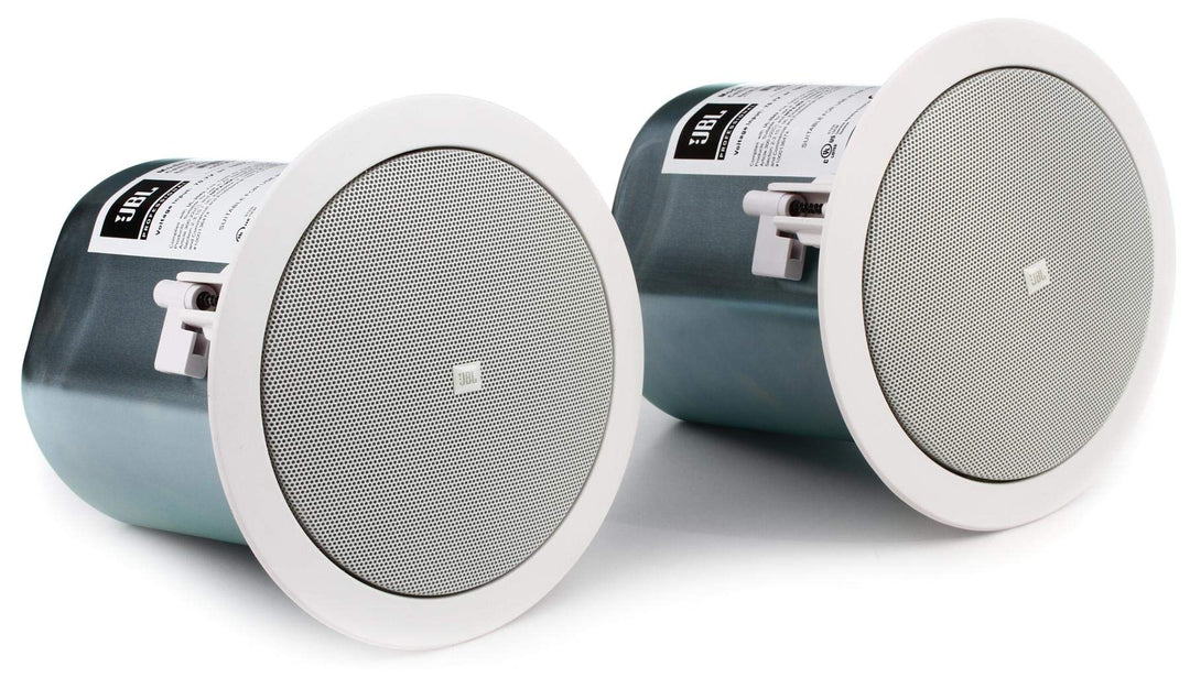 JBL Control 24C Deckenlautsprecher Mit Trafostufen 4" weiss 4" Mit Transformator-Wasserhahn, 4" Mit