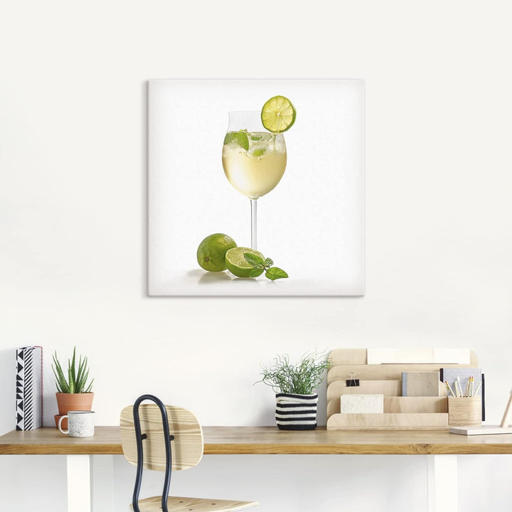 ARTland Leinwandbilder Wandbild Bild auf Leinwand 50 x 50 cm Ernährung Genuss Getränke Cocktail Foto