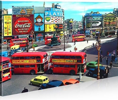 islandburner Bild Bilder auf Leinwand Picadilly Circus London 1p XXL Poster Leinwandbild Wandbild De