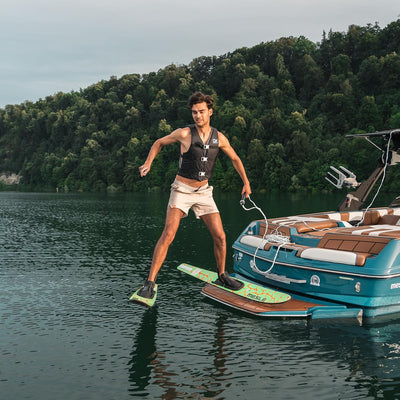 Mesle Wasserski und Wakeboard-Leine Set, Wassersport-Seil Combo-Ski Hantel Griff weiss, weiss