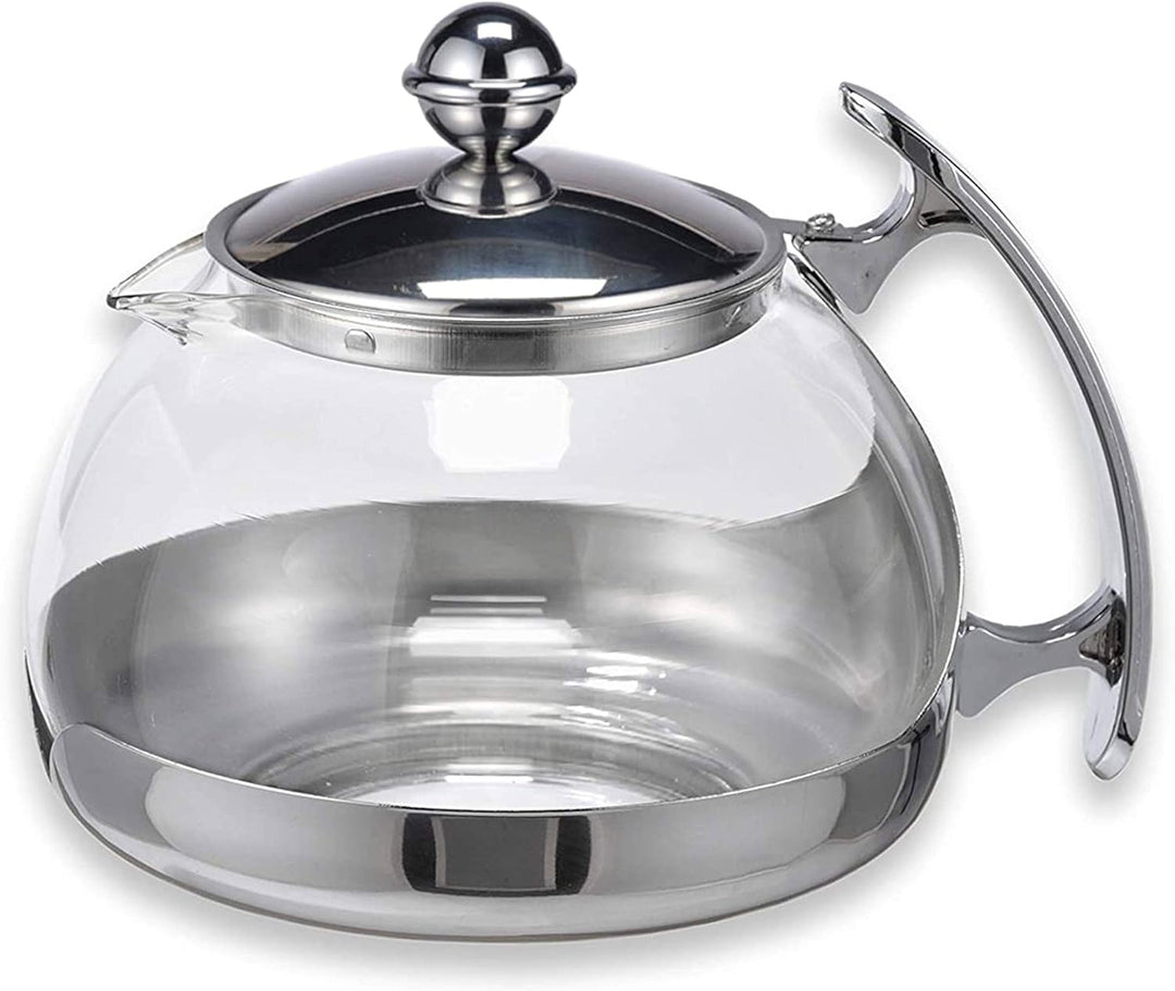 Gravidus Teekannen Set Glas mit Siebeinsatz und Stövchen - 1,2 Liter - Teewwärmer & Teebereiter - Te