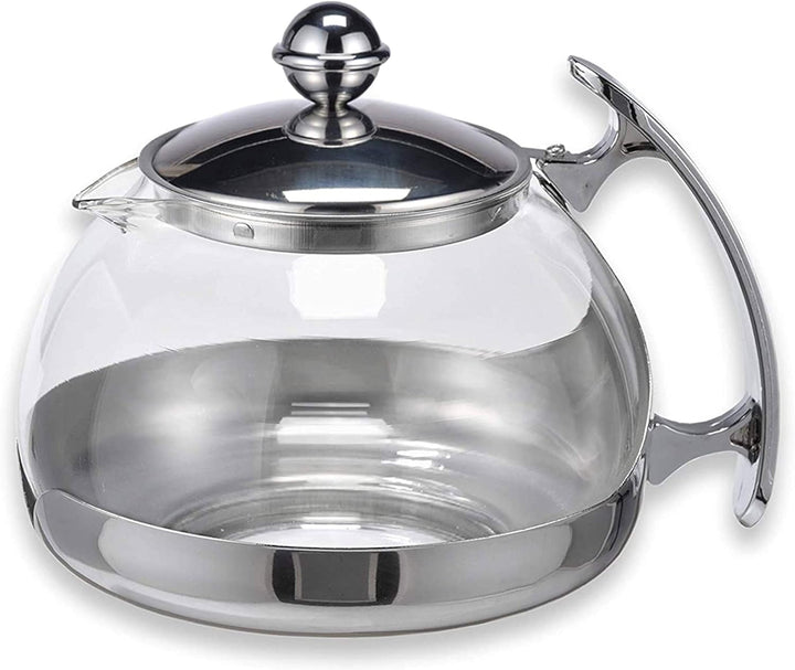 Gravidus Teekannen Set Glas mit Siebeinsatz und Stövchen - 1,2 Liter - Teewwärmer & Teebereiter - Te