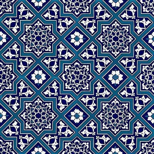 Cerames Karst- Keramische Wandfliesen für Bad und Küche im Mosaikstil - 1 Packung mit 12 dekorativen