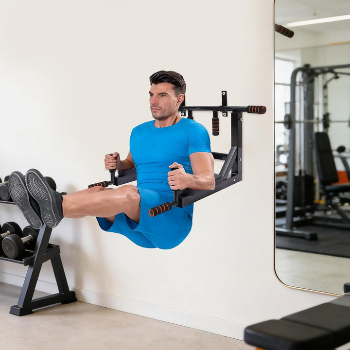 An der Wand befestigte Pull-Up Bar,Multifunktionale Dip Station Wandmontage,Wandmontierte Dip Statio