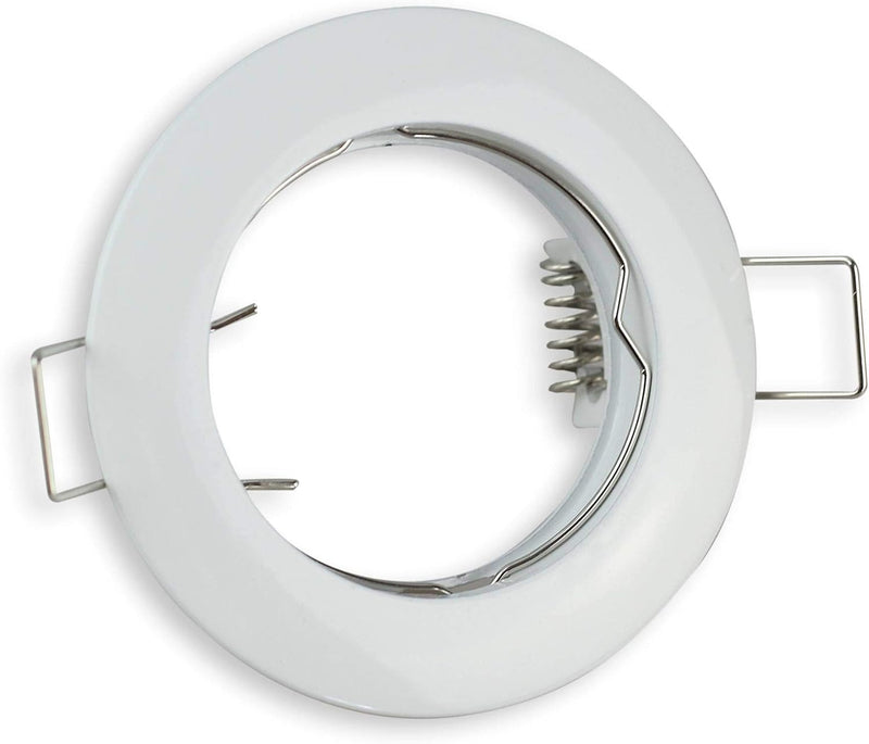 6x LED Einbaustrahler Set rund - weiss 7 Watt kaltweiss MR16 12V - Einbauleuchten flach 58-65mm Bohr