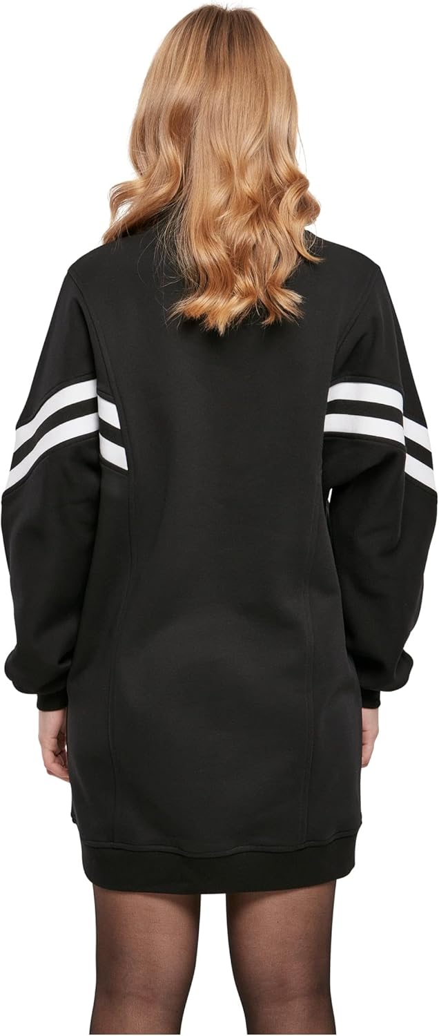 Urban Classics Damen Ladies Oversized College Sweat Dress M Schwarz, M Schwarz