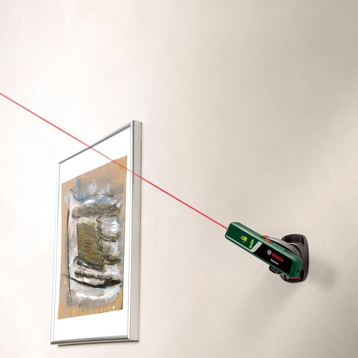 Bosch Laser-Wasserwaage EasyLevel mit Wandhalterung (Laserlinie zur flexiblen Ausrichtung an Wänden