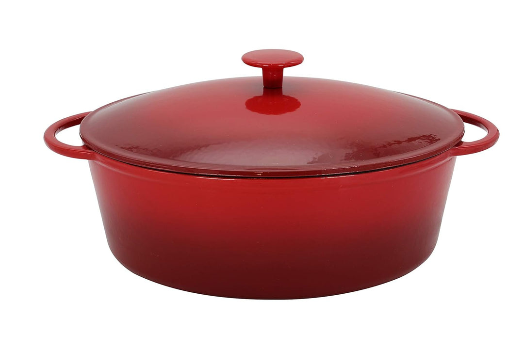 Karl Krüger 77034 Vulcan Eisenguss-Gänsebräter, Gusseisen, rot / schwarz, 2 Einheiten, 41 x 27 x 19