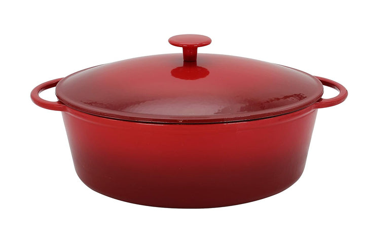 Karl Krüger 77034 Vulcan Eisenguss-Gänsebräter, Gusseisen, rot / schwarz, 2 Einheiten, 41 x 27 x 19