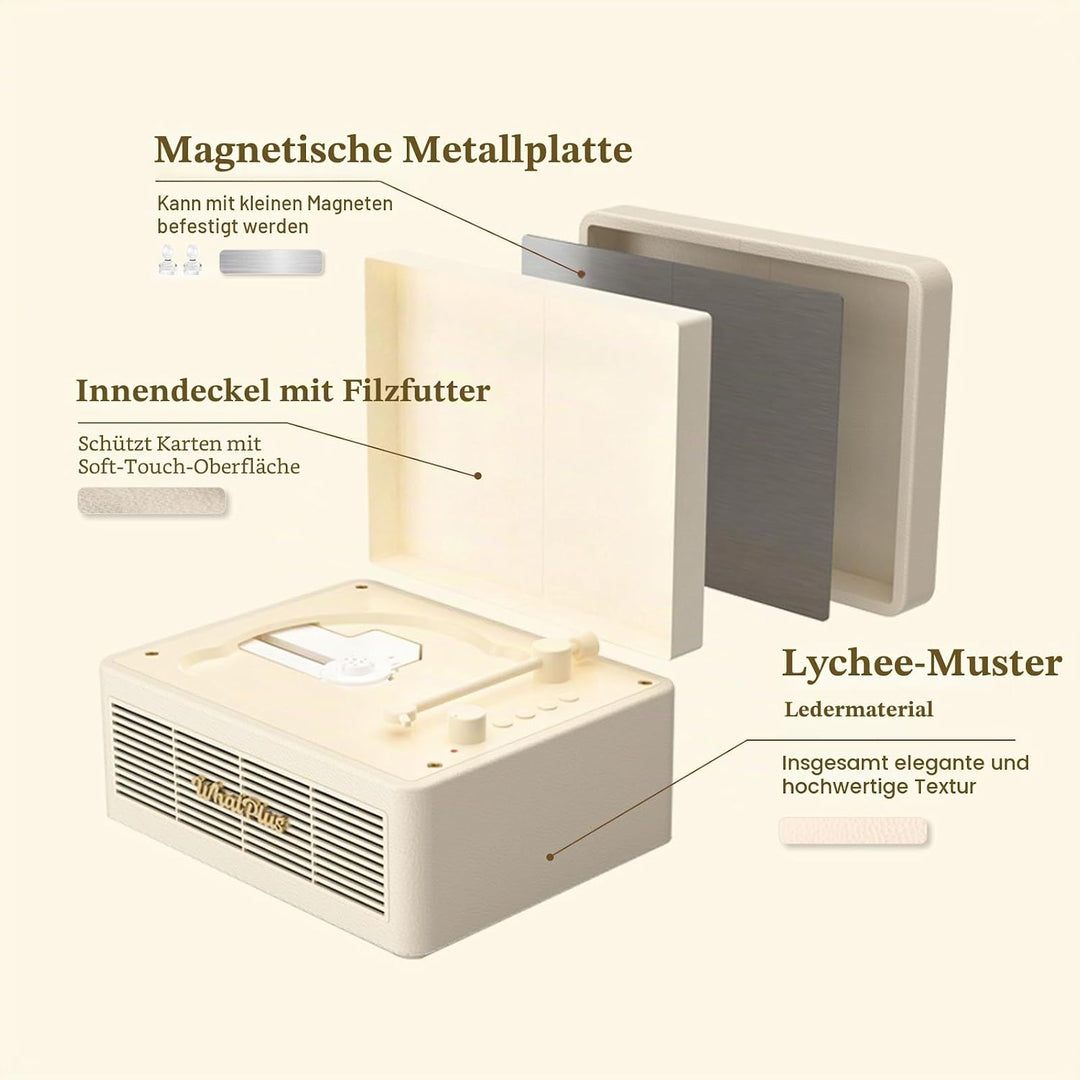 Tragbarer CD-Player mit Bluetooth 5.2, wiederaufladbarem Akku & eingebauten Lautsprechern - Hi-Fi Re