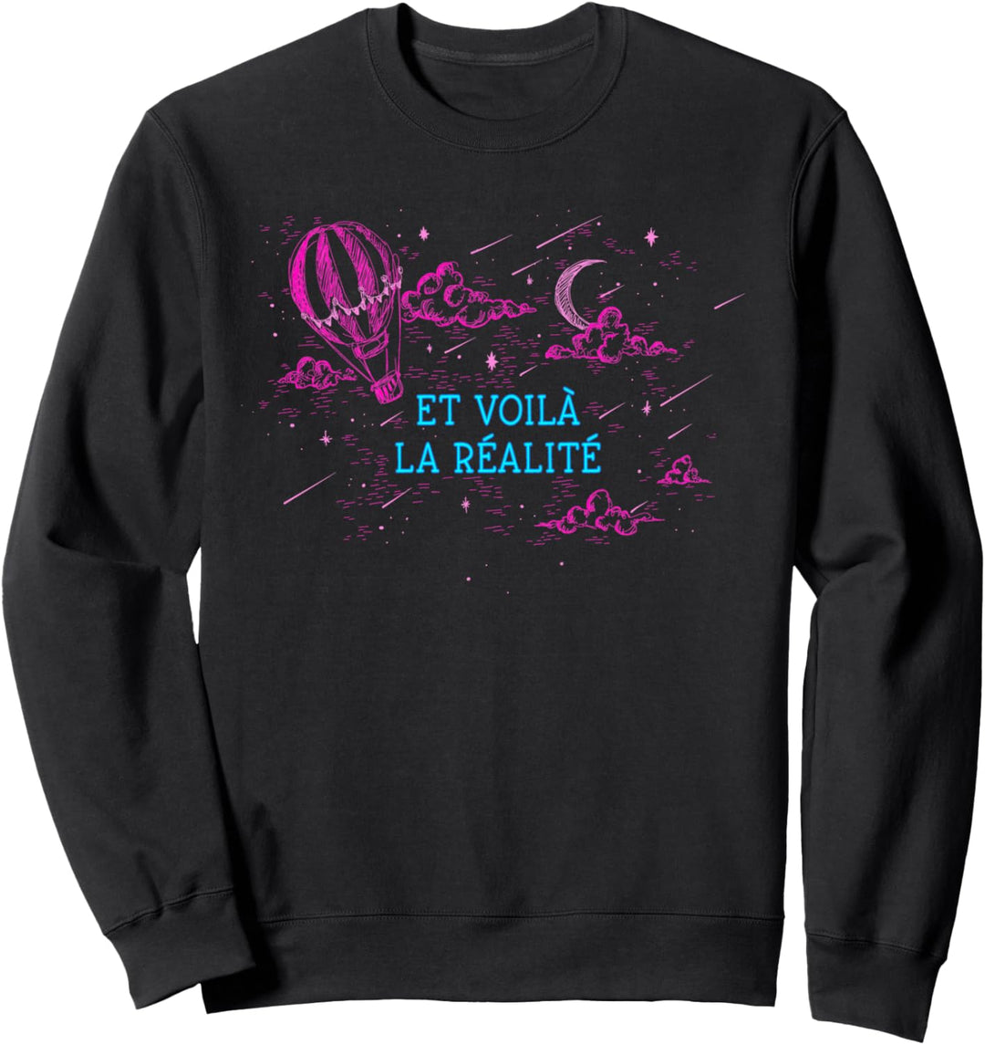 Et Voilà La Réalité Vaporwave 80s Französisch Egirl Eboy Sweatshirt