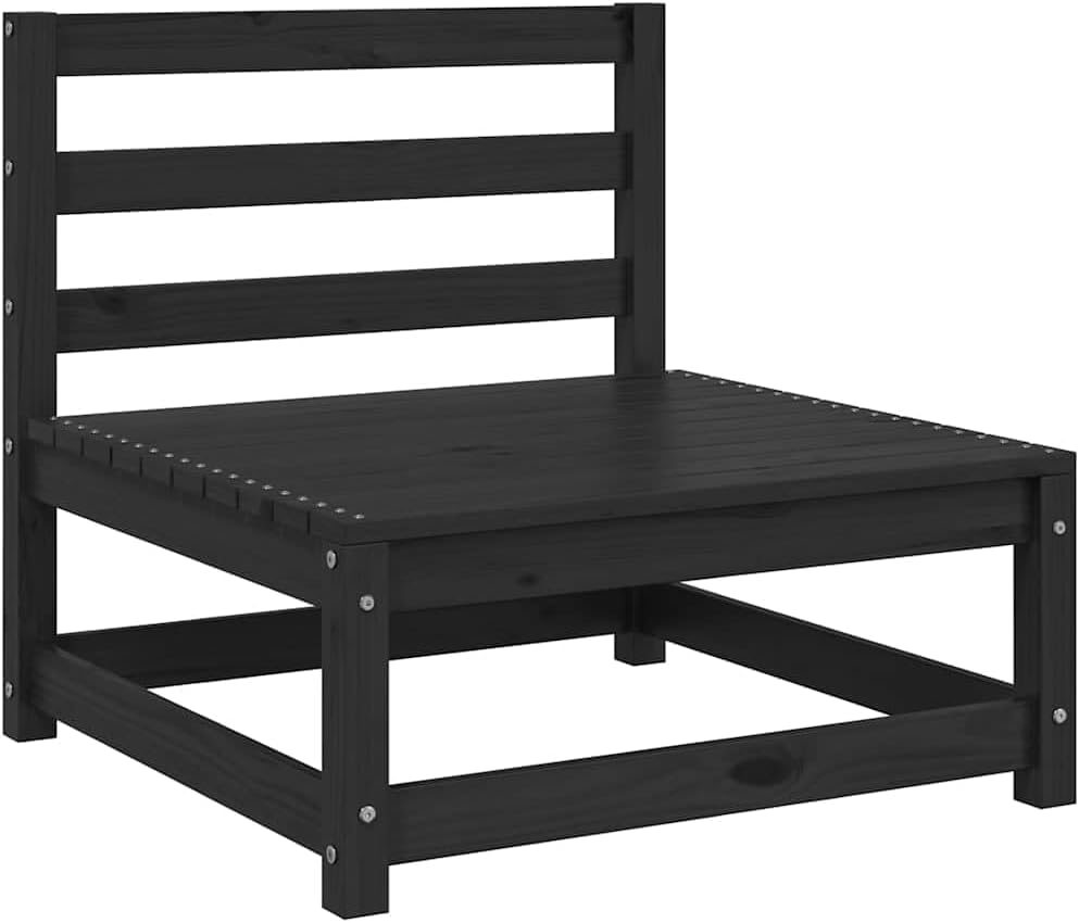 vidaXL Garten Mittelsofa mit Kissen, Modular Gartenmöbel, Sofa Lounge Sessel für Garten Terrasse Bal