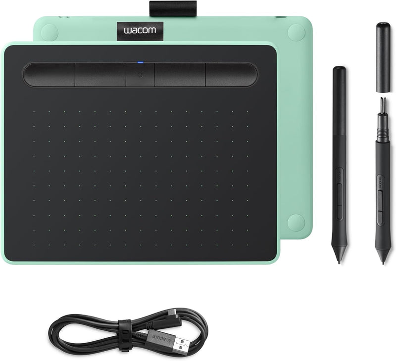 Wacom Intuos S pistazie Stift-Tablett-Mobiles Zeichentablett (zum Malen & Fotobearbeitung mit drucke