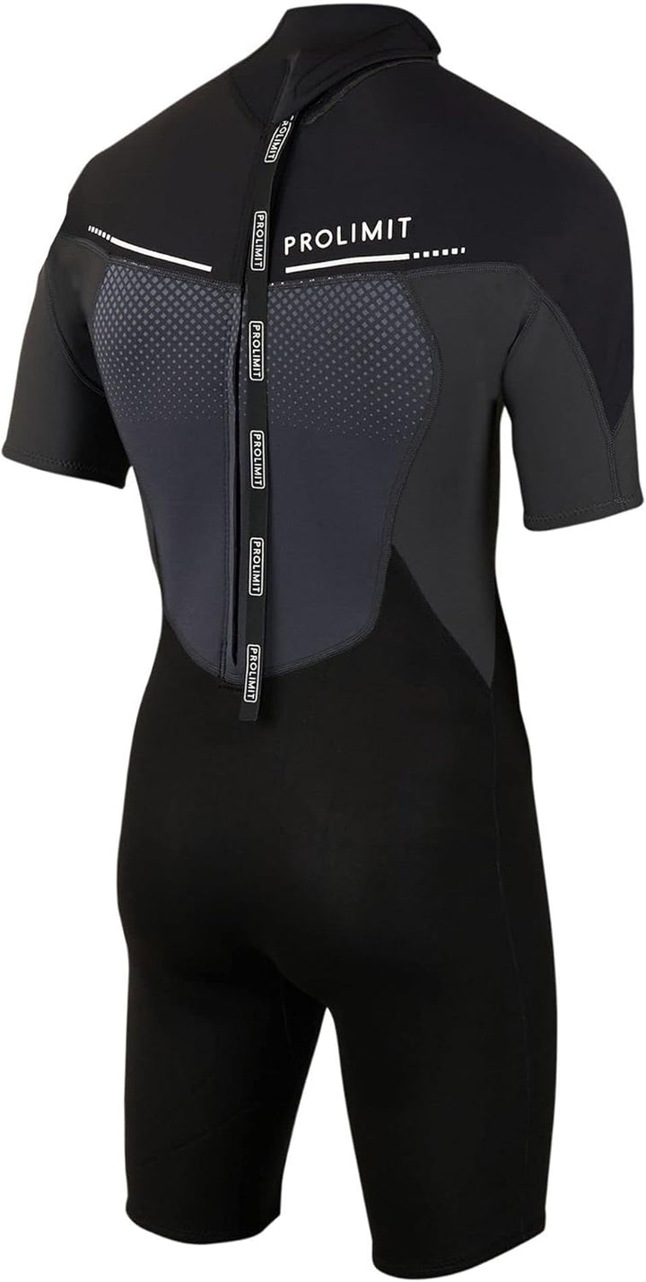 Prolimit - Fusion Shorty 2/2mm (DL) Neoprenanzug, Surfen Kiten Surfanzug (Black) Schwarz XS, Schwarz