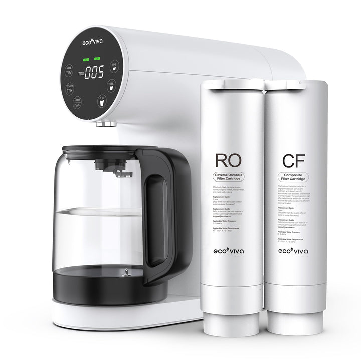 Ecoviva Auftisch Umkehrosmoseanlage Wasserfilter, Mobile Osmoseanlage Trinkwasser Umkehrosmose Filte