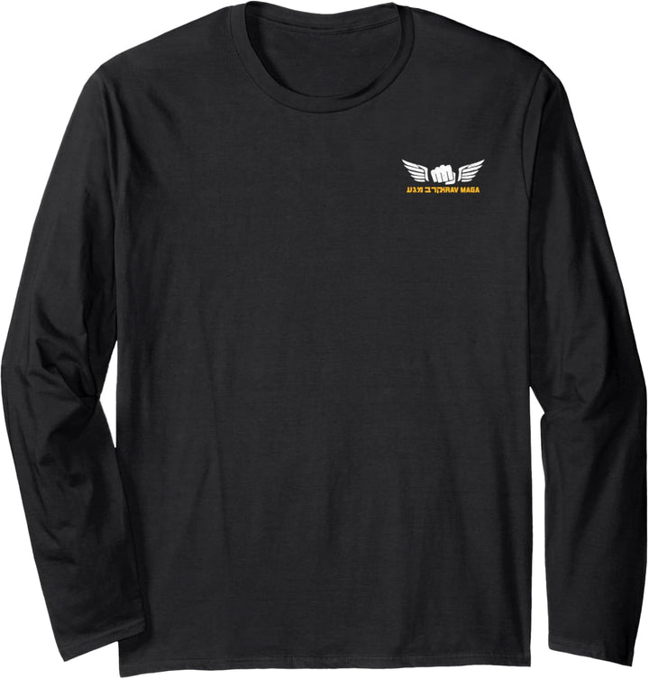 KRAV MAGA Shirt Israeli Combat System IDF Front Back Langarmshirt