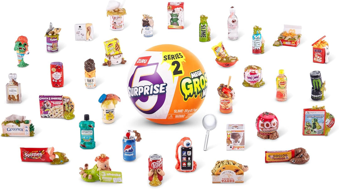 5 Surprise 77568 Kapsel Brutto Mega Gross Minis Serie 2 von ZURU, 2 Capsules Series 2 2 Capsules, Se