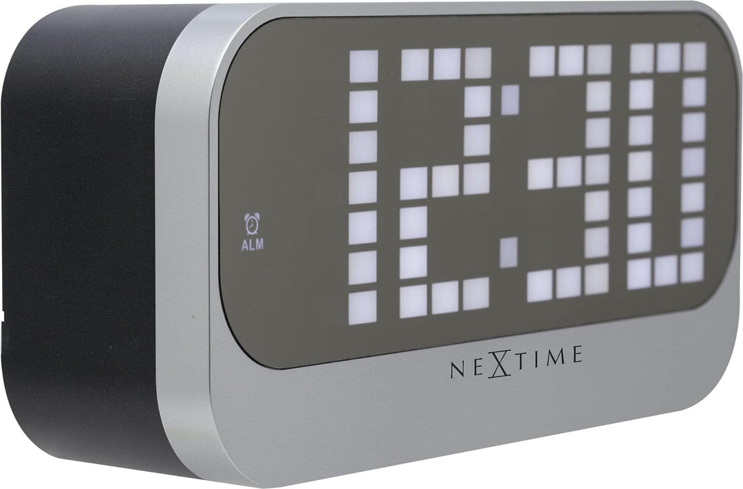 NeXtime 5211ZW Wecker, Metall und Kunststoff, Schwarz, Ø 17.5 cm