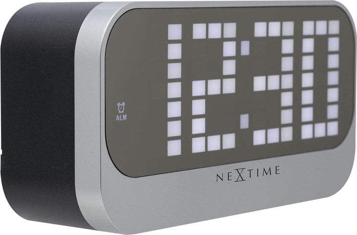 NeXtime 5211ZW Wecker, Metall und Kunststoff, Schwarz, Ø 17.5 cm