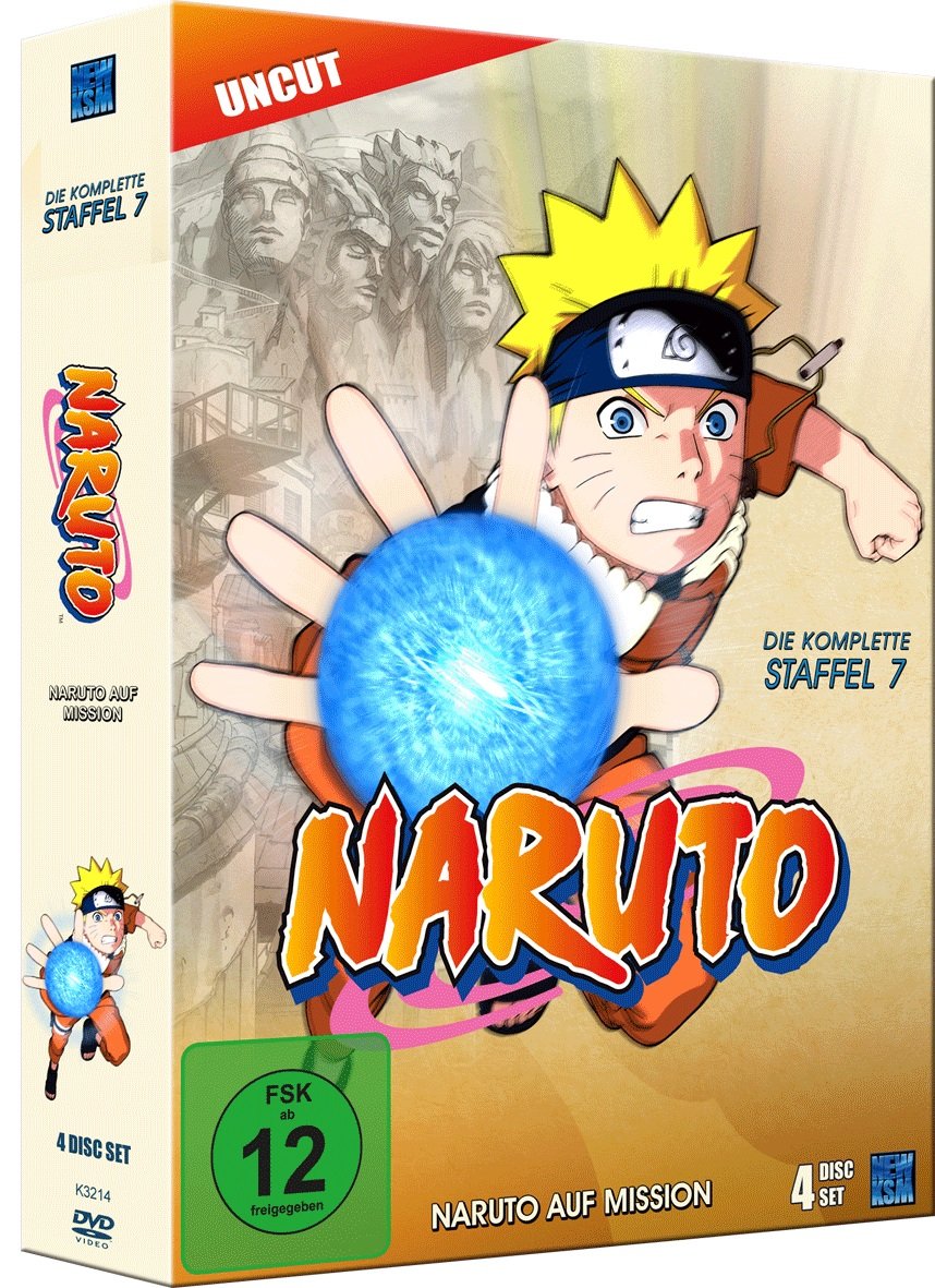 Naruto, Staffel 7: Naruto auf Mission (Episoden 158-183, uncut) [4 DVDs], DVD
