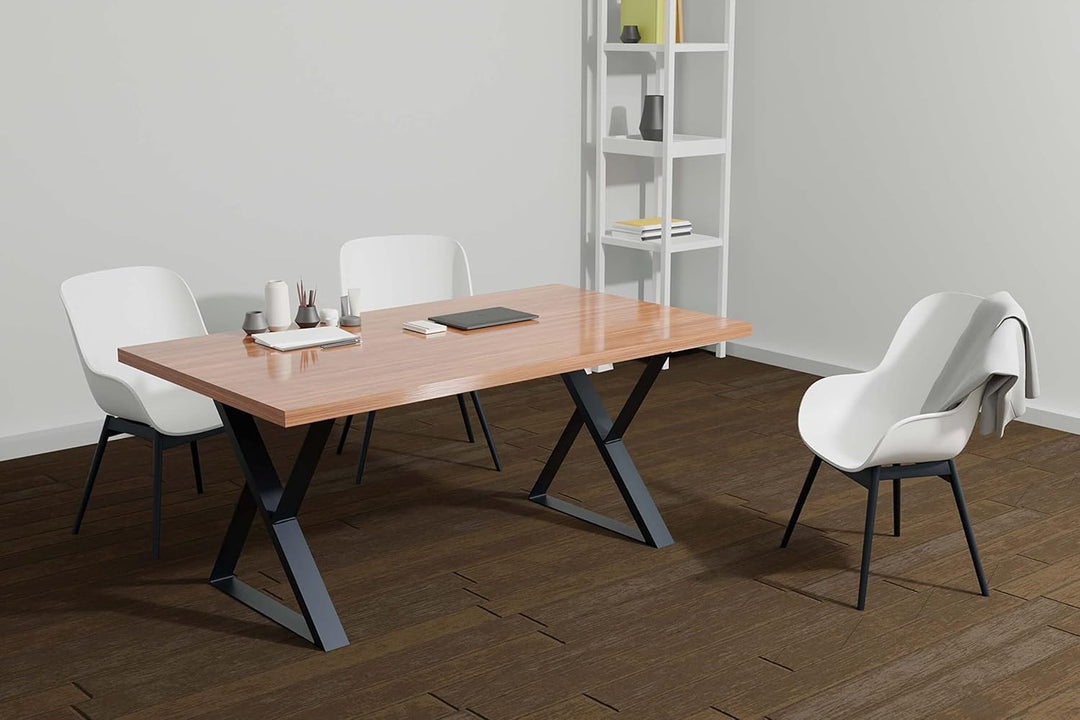 Magnetic Mobel Tischgestell X-Form aus 60x20 mm Profile, x-förmiges Tischkufen 60x75 cm (Schwarz), S