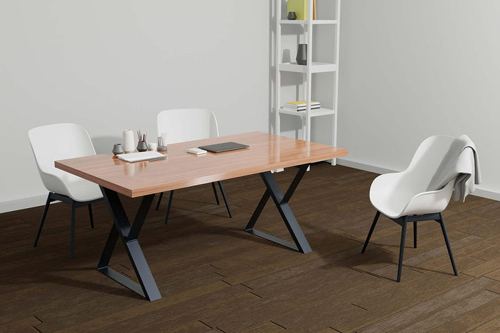Magnetic Mobel Tischgestell X-Form aus 60x20 mm Profile, x-förmiges Tischkufen 60x75 cm (Schwarz), S