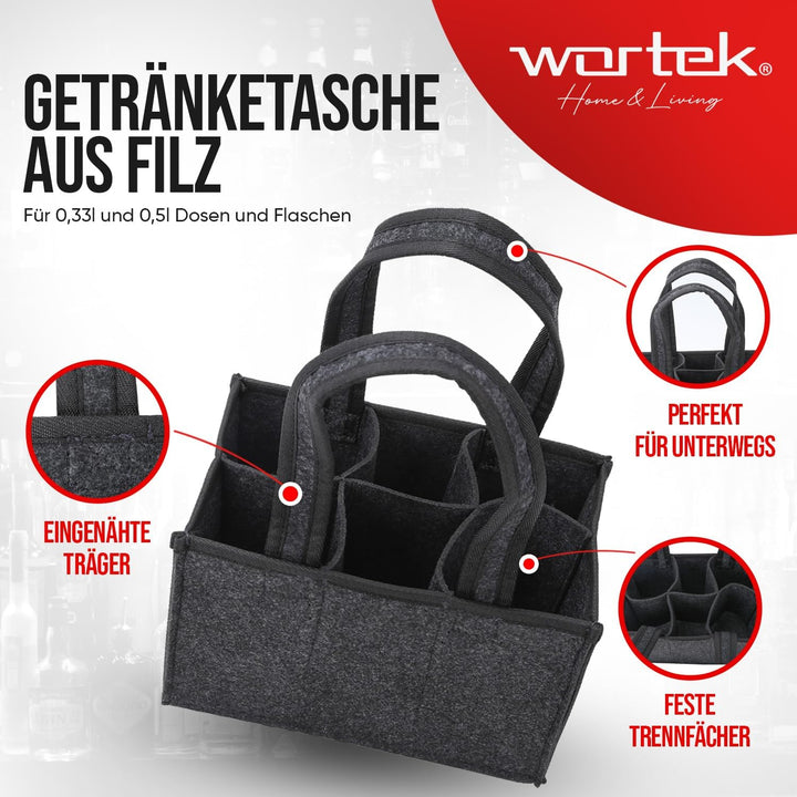 wortek Geschenkset Männer Geschenke Geburtstag - Männerhandtasche Bier Flaschenöffner mit Auffangbeh