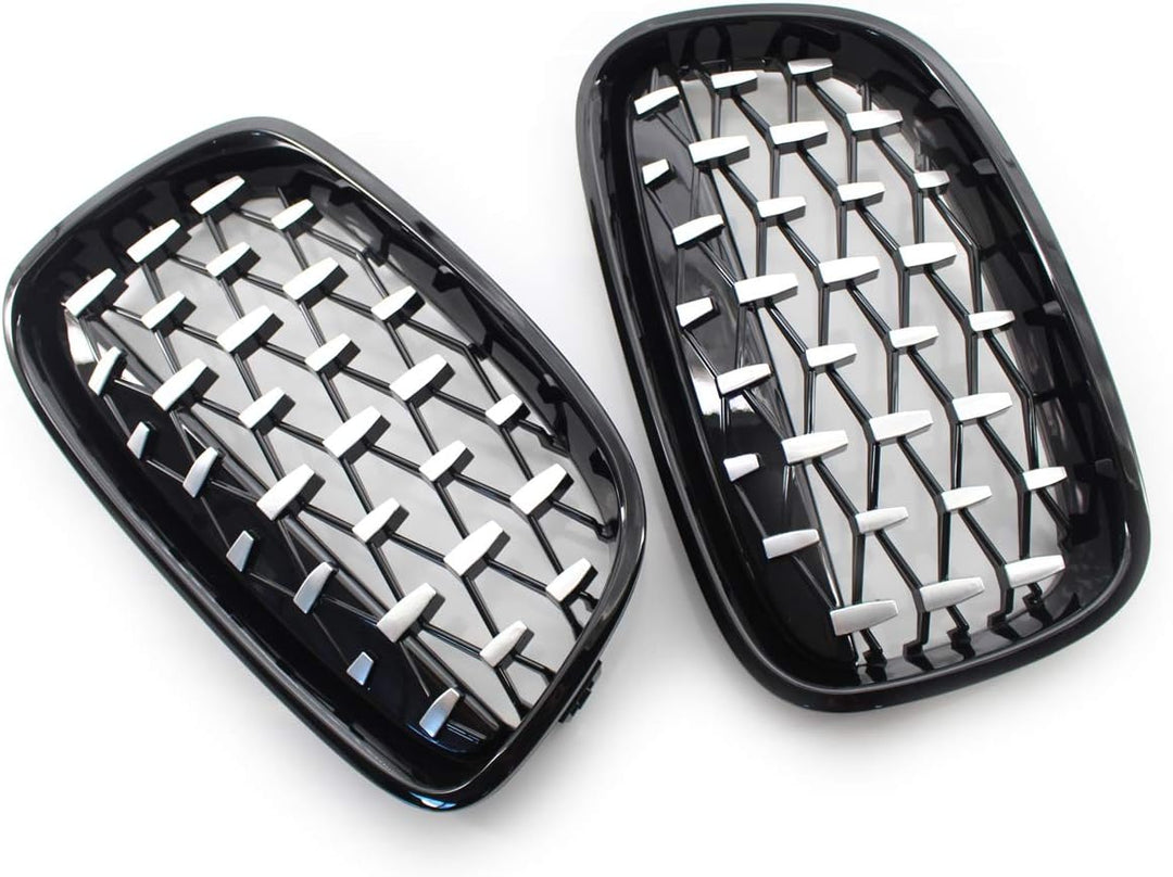 GSRECY Für F20 F21 1 Series 2011-2014 Nieren-Stossstange vor dem Facelift schwarz glänzend Grill gri