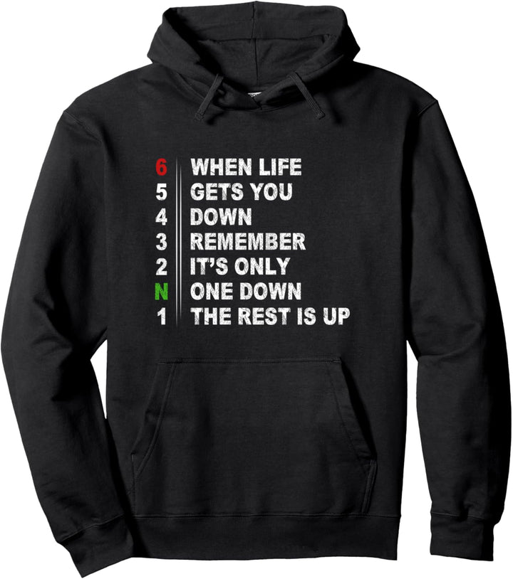When Life gets you down Lustig Bikerstyle Chopper Motocross Pullover Hoodie