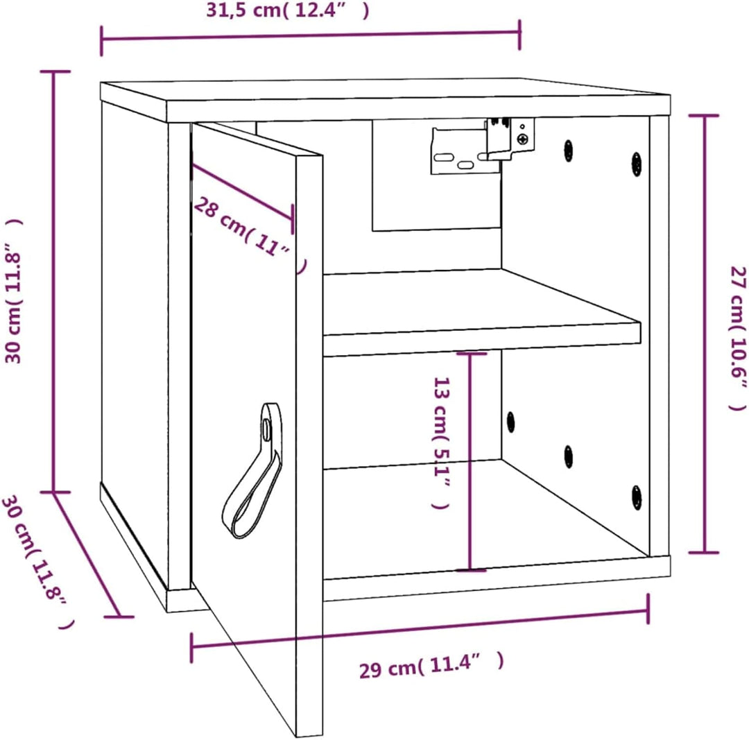 Tidyard Wandschrank Hängeschrank Wandregal Bücherregal Badschrank Schrank Aktenschrank Oberschrank M