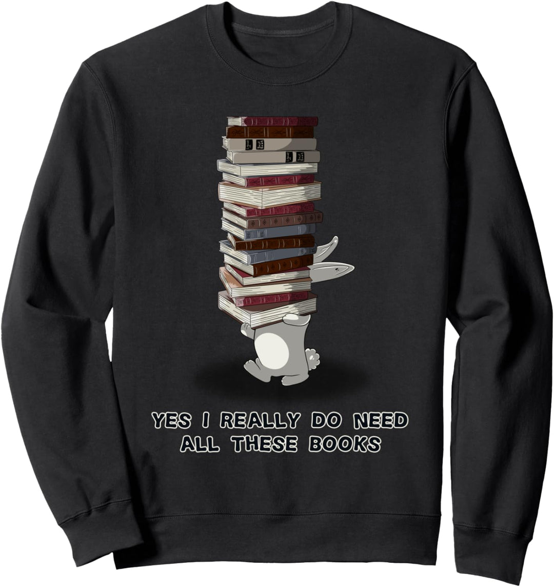 Lustiges Kaninchen, das Bücher liest Sweatshirt