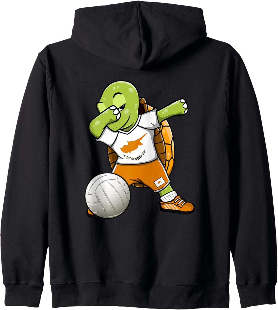 Dabbing Schildkröte Zypern Volleyball Zypriotische Flagge Kapuzenjacke