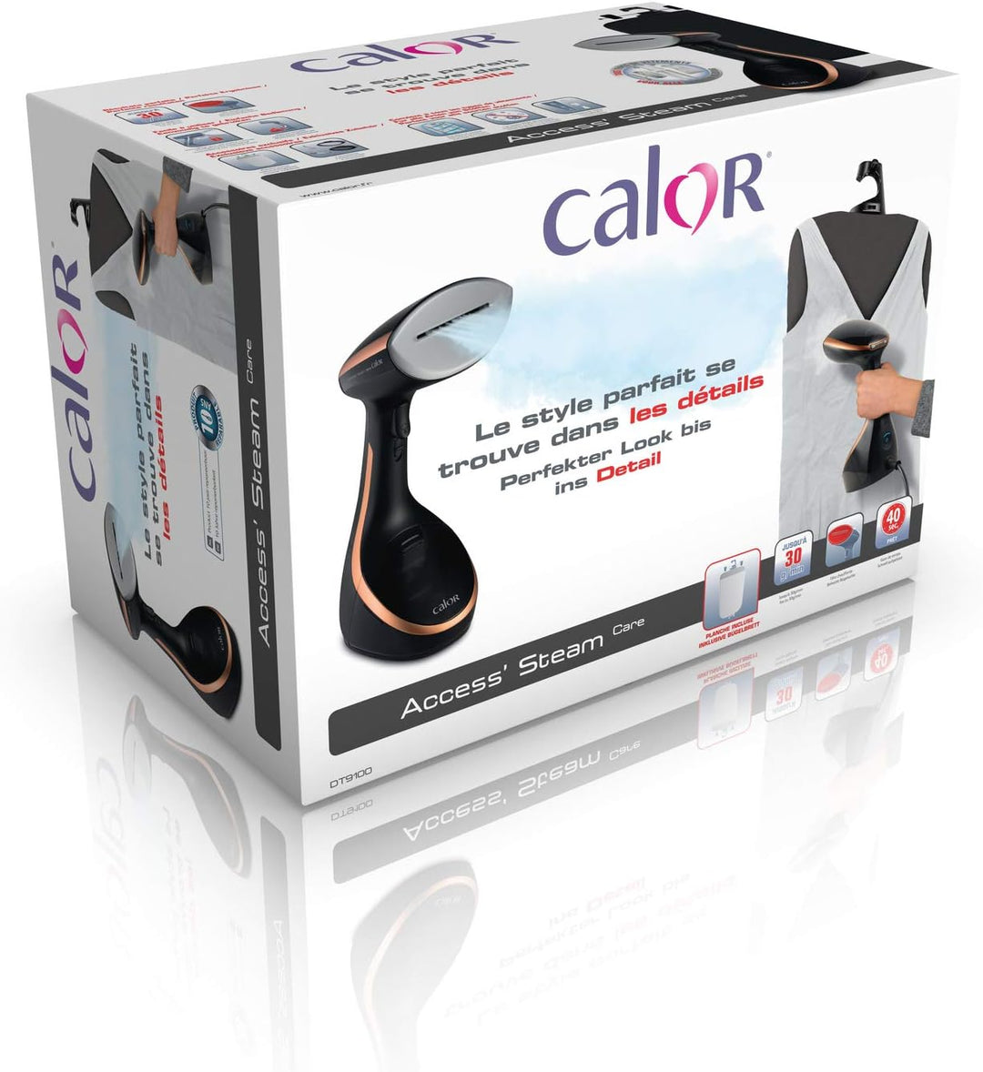 Calor Access Steam Care Dampfglätter mit vertikalem Steamerbrett, 1600 W, Aufheizung in 40 Sekunden,