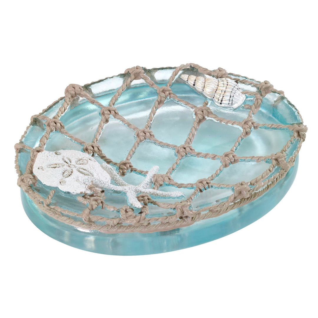 Avanti Linens Badezimmerzubehör aus Seeglas Seaglas-Kollektion, Harz, Mehrfarbig, Soap Dish Soap Dis
