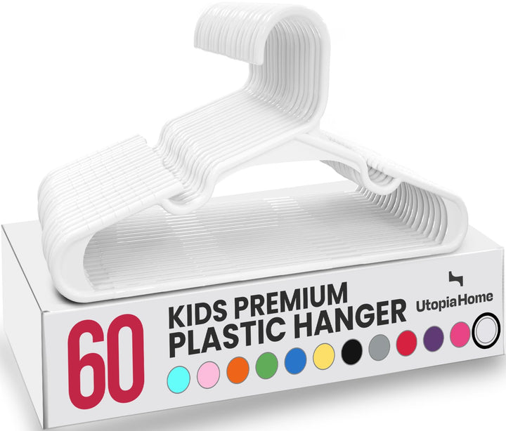 Utopia Home Kinderkleiderbügel aus Kunststoff-Babykleiderbügel für Kinderzimmer und Kleiderschrank-H