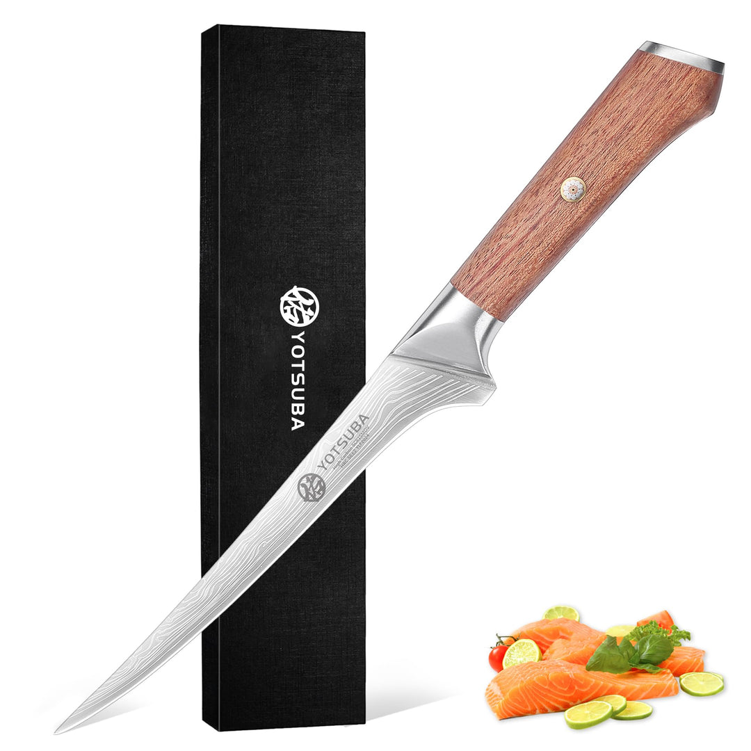 YOTSUBA Filetiermesser, 18cm Küchenmesser Filitiermesser Scharf, Profi Fischmesser, Deutscher Edelst