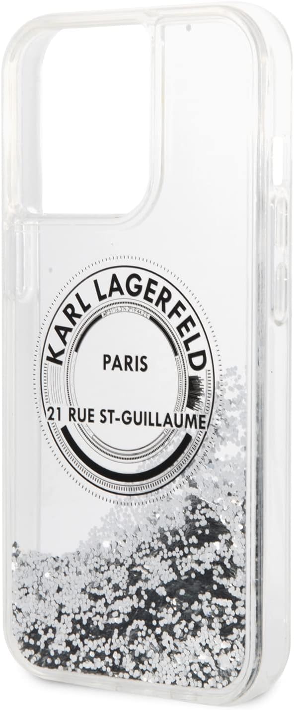 KARL LAGERFELD KLHCP14XLCRSGRS Hülle für iPhone 14 Pro Max 6,7" Silber hardcase